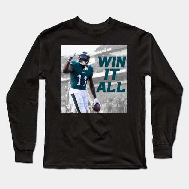 Win It All - 2022 Philadelphia Eagles Long Sleeve T-Shirt by Fishy Beats